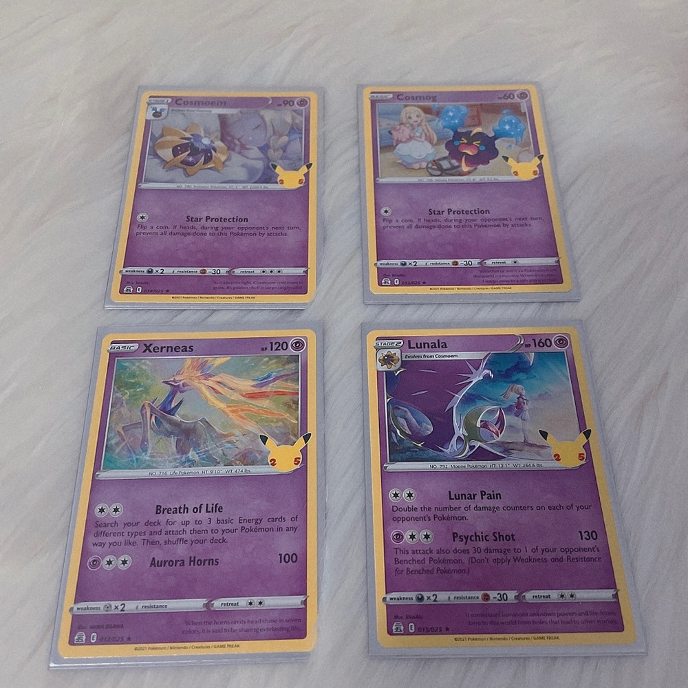 4 Pokemon Celebrations 25th Anniversary Pokemon Cards Limited Edition